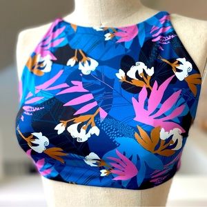 Cropped bathing suit top active wear